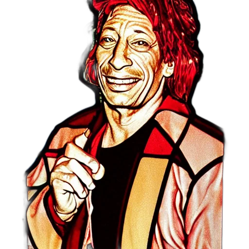 jacket, face, robot, comic book art transparent PNG cut-out