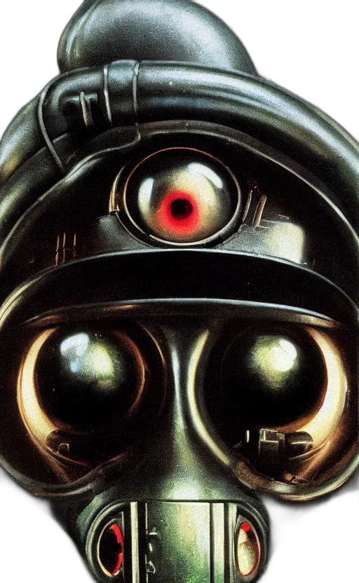 robot, mask, face, concept art transparent PNG cut-out