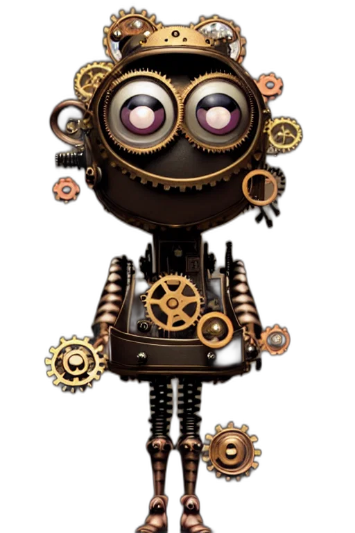 robot, staff, jewelry, concept art, 3d render, fantasy art, cartoon, dark transparent PNG cut-out