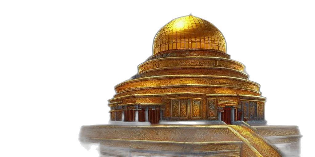 building, crown, concept art, 3d render, photorealistic, watercolor, golden, hidden transparent PNG cut-out