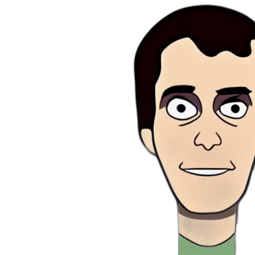 face, staff, cartoon, comic book art, 3d render, pixel art, ted, bundy transparent PNG cut-out
