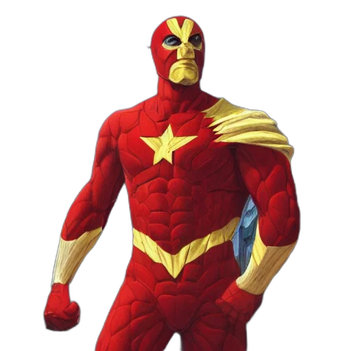 comic book art, concept art, 3d render, highly, realistic, digital, painting, superhero transparent PNG cut-out