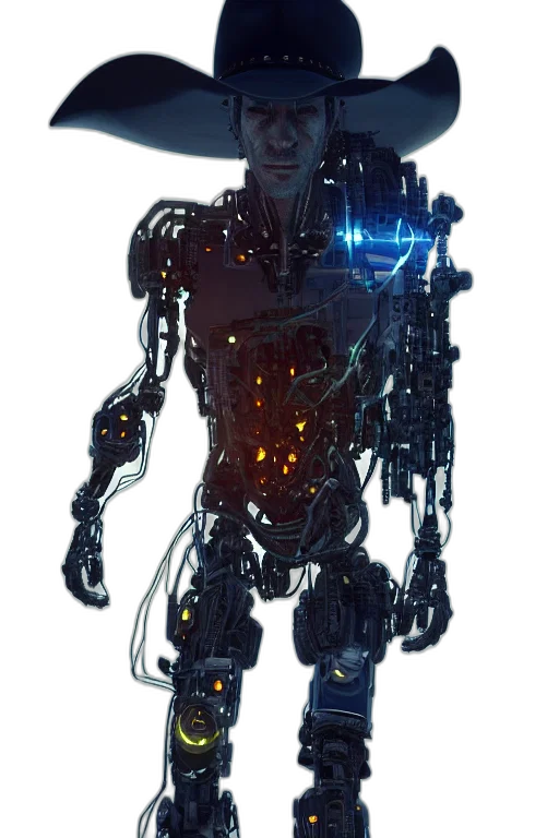 robot, staff, weapon, creature, cyberpunk, concept art, comic book art, pixel art transparent PNG cut-out