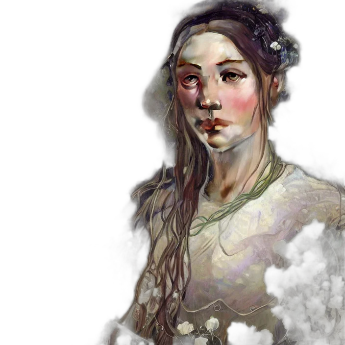 face, dress, fantasy art, concept art transparent PNG cut-out