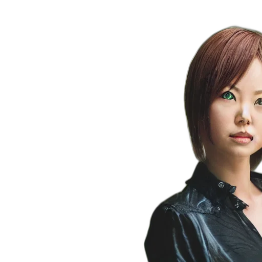 staff, robot, jacket, face, photorealistic, 3d render, concept art, cyberpunk transparent PNG cut-out