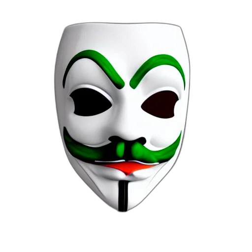 mask, face, weapon, 3d render transparent PNG cut-out