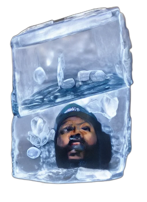 bottle, vaporwave, rapper, ice transparent PNG cut-out
