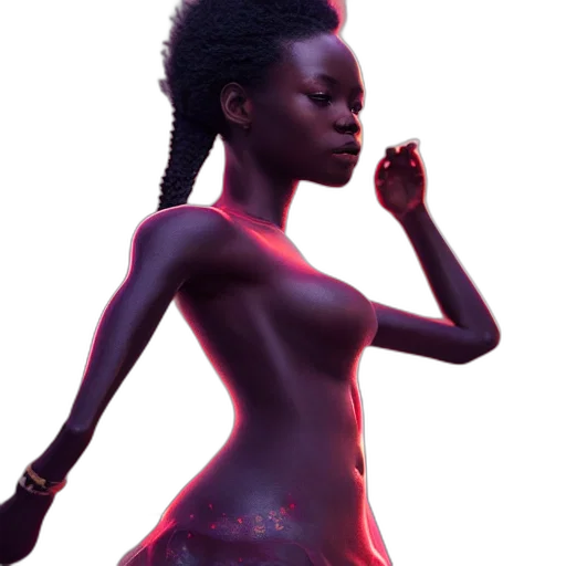 dress, jewelry, robot, concept art, 3d render, fantasy art, photorealistic, neon lights transparent PNG cut-out