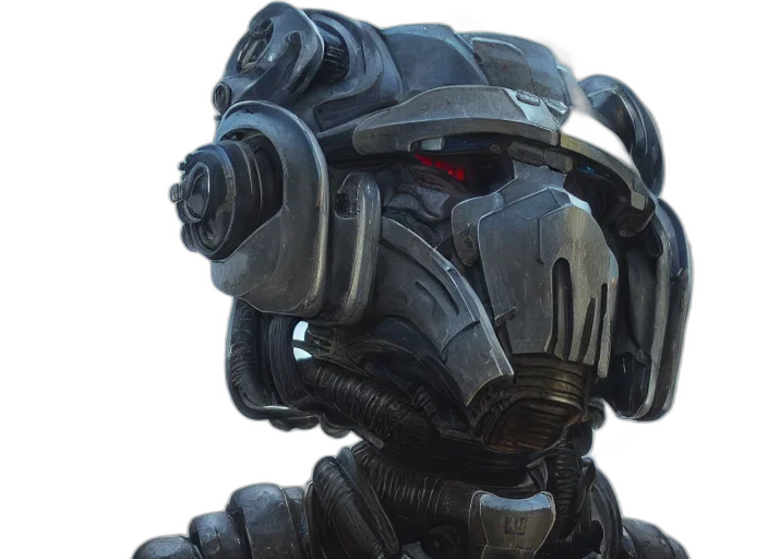 robot, face, mask, concept art, 3d render, cyberpunk, photorealistic, highly transparent PNG cut-out