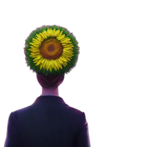 flower, crown, hat, staff, concept art, 3d render, anime, pixel art transparent PNG cut-out