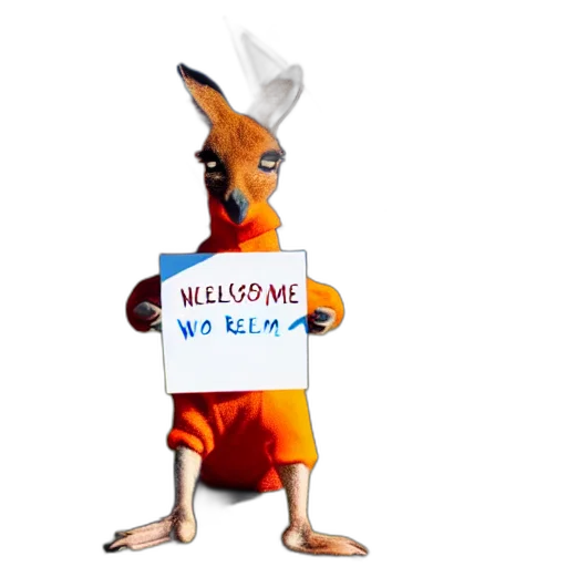 animal, creature, robot, staff, 3d render, concept art, portrait, photo transparent PNG cut-out