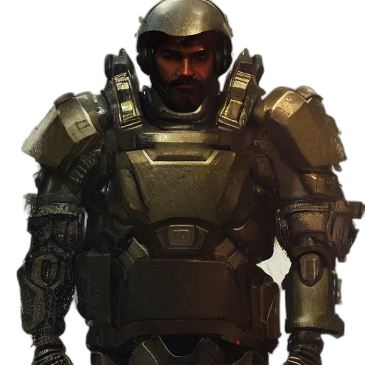 robot, face, weapon, concept art transparent PNG cut-out