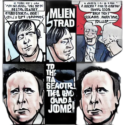comic book art, cartoon, alex, jones transparent PNG cut-out