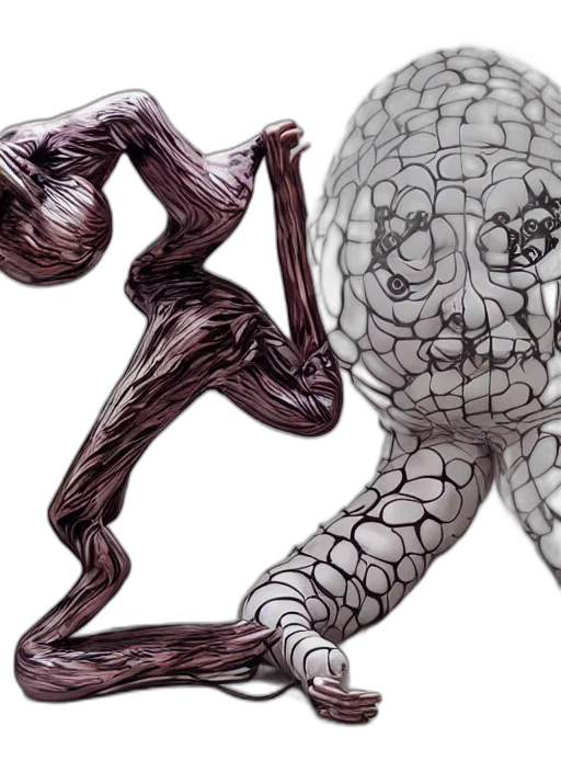 creature, 3d render, concept art, sculpture transparent PNG cut-out