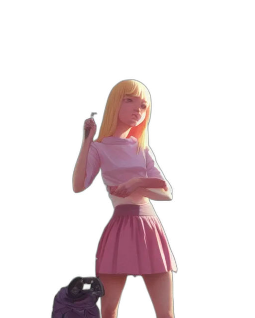 dress, staff, robot, creature, concept art, 3d render, cartoon, fantasy art transparent PNG cut-out
