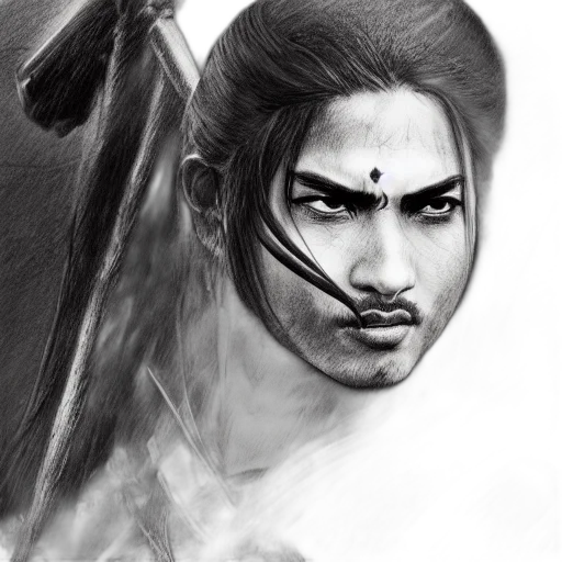 face, mask, fantasy art, pencil sketch transparent PNG cut-out