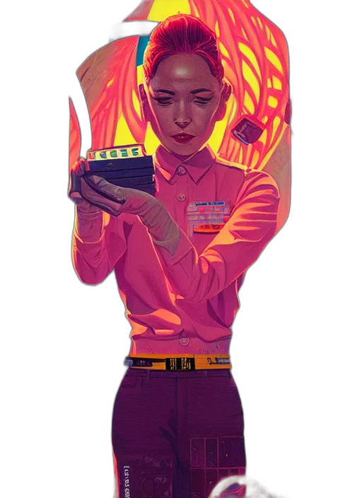 weapon, staff, jacket, robot transparent PNG cut-out