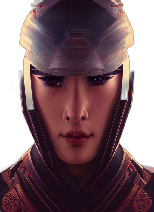 face, robot, mask, photorealistic transparent PNG cut-out