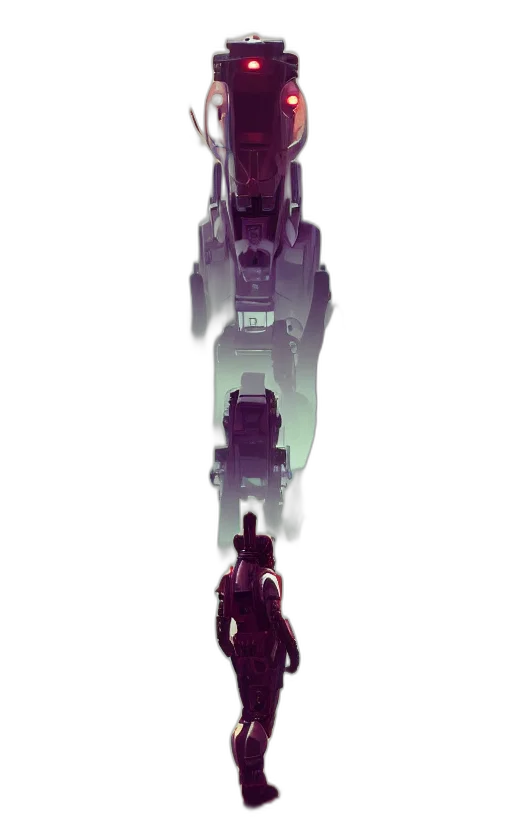 robot, weapon, creature, car, concept art, cyberpunk, pixel art, comic book art transparent PNG cut-out