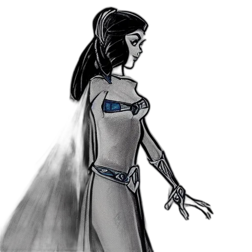 dress, jewelry, comic book art, concept art transparent PNG cut-out