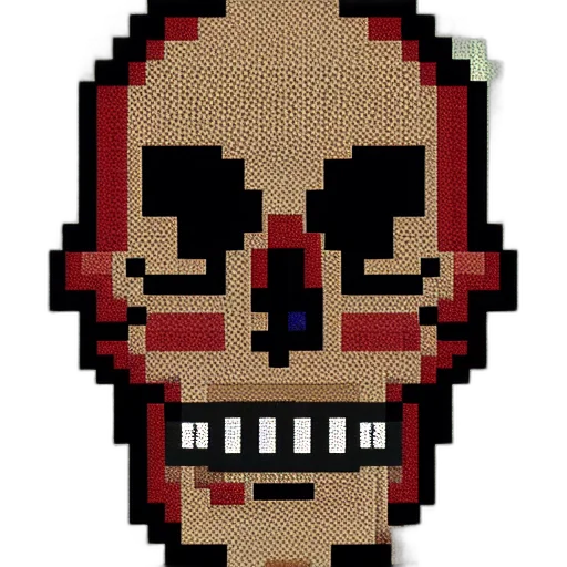 mask, face, robot, staff, pixel art, 3d render, cartoon, comic book art transparent PNG cut-out