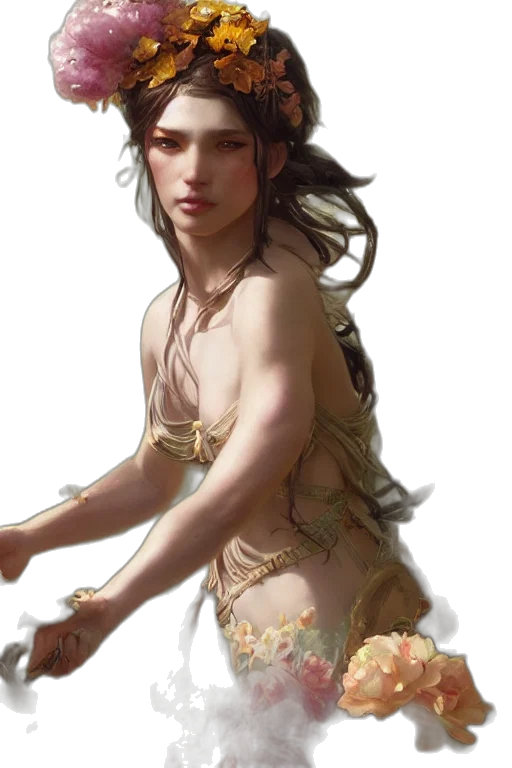 dress, jewelry, fantasy art, concept art transparent PNG cut-out