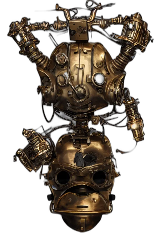 robot, mask, face, staff transparent PNG cut-out