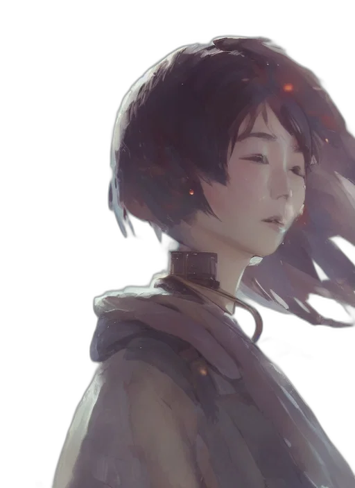 face, jacket, robot, creature transparent PNG cut-out