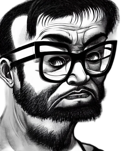 face, comic book art, cartoon, photorealistic transparent PNG cut-out