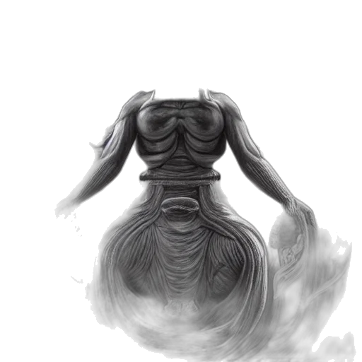 dress, creature, mask, hair transparent PNG cut-out