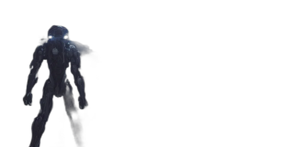 creature, robot, umbrella, staff transparent PNG cut-out