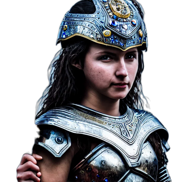 sword, crown, face, fantasy art transparent PNG cut-out