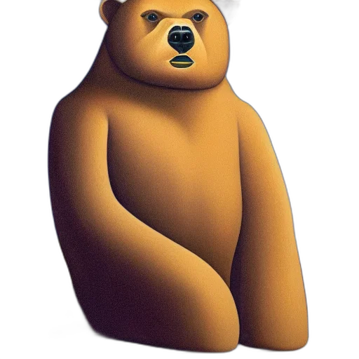 animal, creature, 3d render, concept art, photorealistic, pixel art, bear, character transparent PNG cut-out