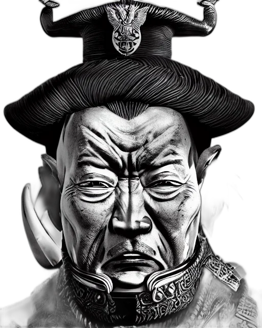 face, mask, hat, staff, photorealistic, comic book art, pencil sketch, concept art transparent PNG cut-out