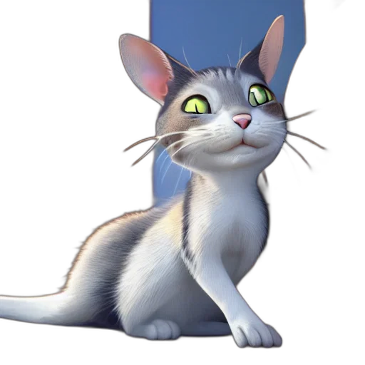 animal, staff, 3d render, concept art transparent PNG cut-out