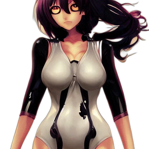 dress, robot, jacket, concept art, anime, pixel art, comic book art, monochrome transparent PNG cut-out