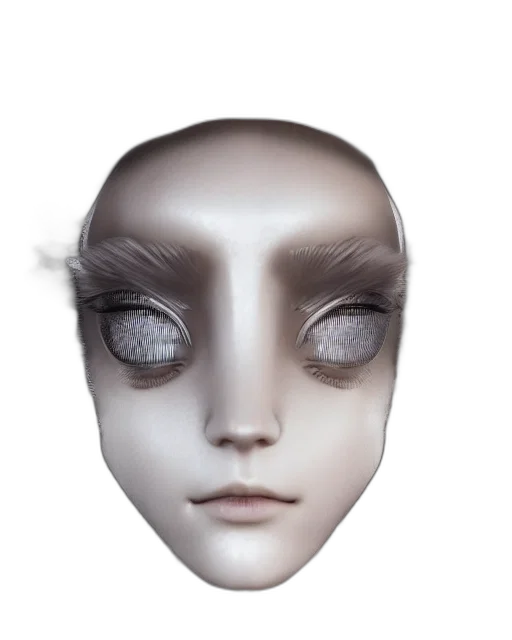 mask, face, creature, robot, concept art, 3d render, photorealistic, fantasy art transparent PNG cut-out