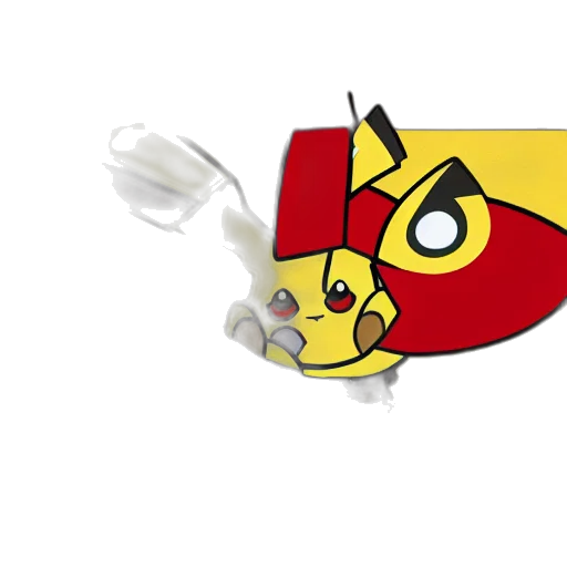 mask, weapon, jewelry, 3d render, concept art, pixel art, anime, pikachu transparent PNG cut-out