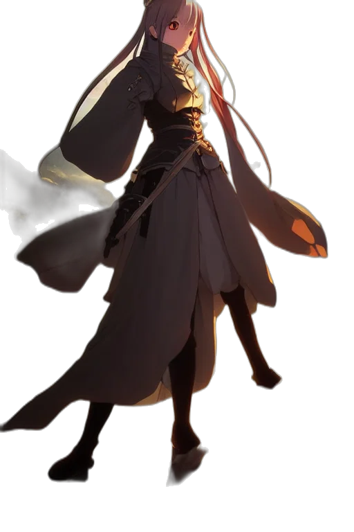 staff, dress, dragon, mask transparent PNG cut-out