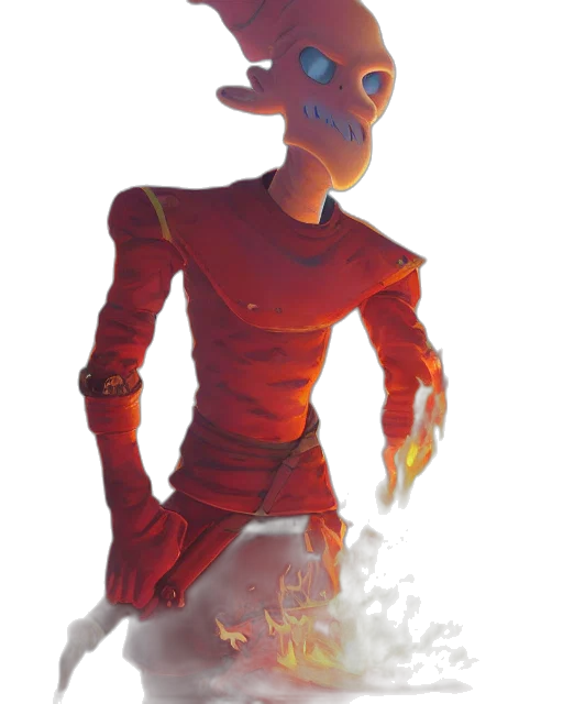 robot, mask, creature, staff, concept art, 3d render, comic book art, fantasy art transparent PNG cut-out