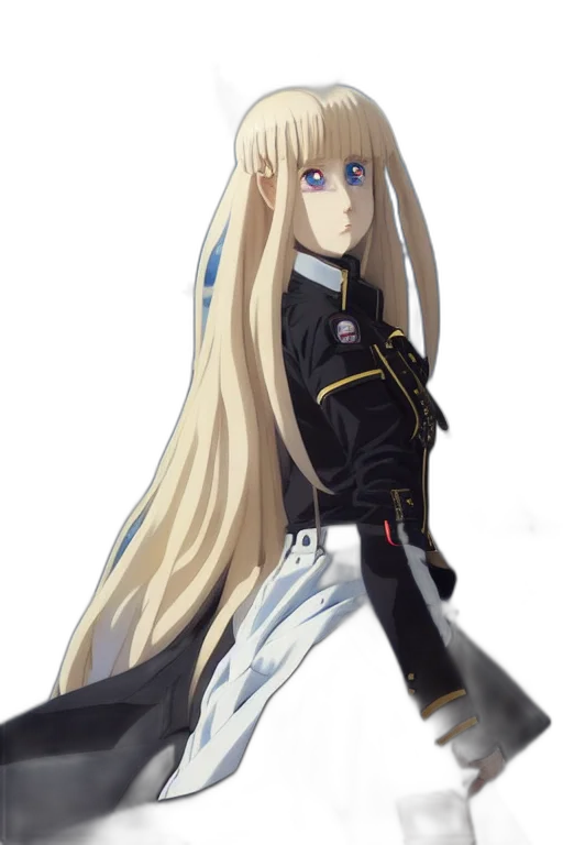 staff, jacket, sword, hair transparent PNG cut-out