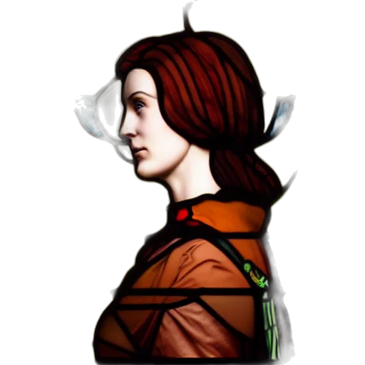 face, staff, flower, crown, fantasy art, concept art, pixel art, photorealistic transparent PNG cut-out