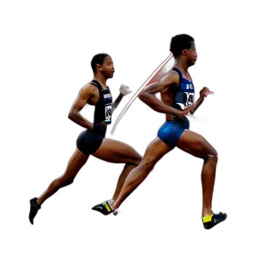 sprinters, vying, gold, track transparent PNG cut-out