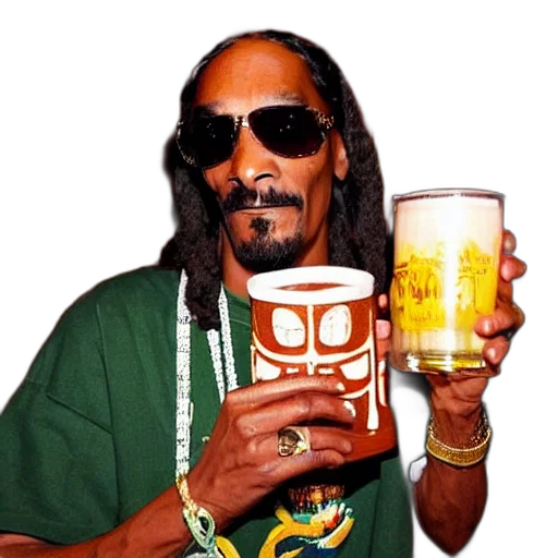 animal, snoop, dogg, trader, vic, bar, holding, tiki transparent PNG cut-out
