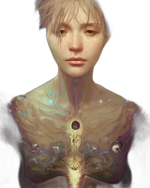 face, mask, crown, jewelry, fantasy art, concept art, photorealistic, oil painting transparent PNG cut-out