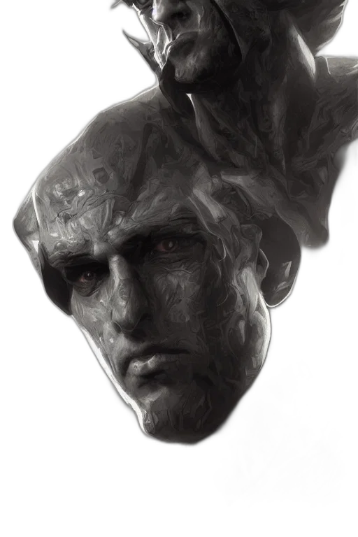 mask, face, crown, creature, concept art, photorealistic, 3d render, fantasy art transparent PNG cut-out