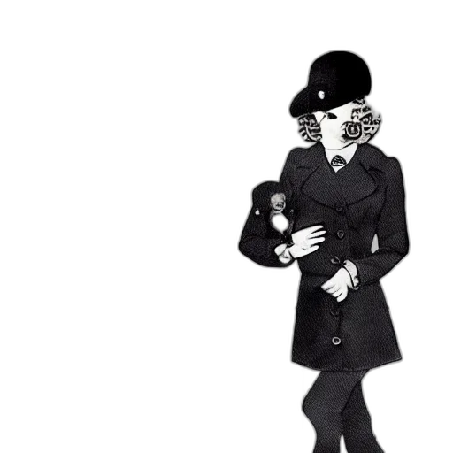 mask, hat, jacket, umbrella, cartoon, concept art, comic book art, anime transparent PNG cut-out