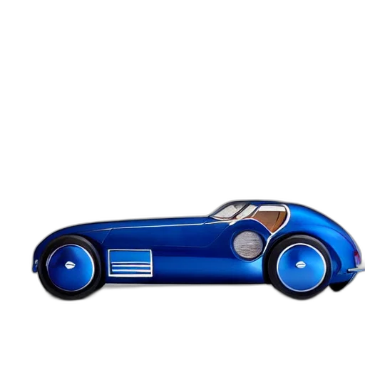 car, robot, 3d render, concept art, photorealistic, blue, retro, futuristic transparent PNG cut-out