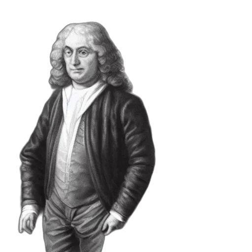 jacket, face, staff, hair, photorealistic, sir, isaac, newton transparent PNG cut-out
