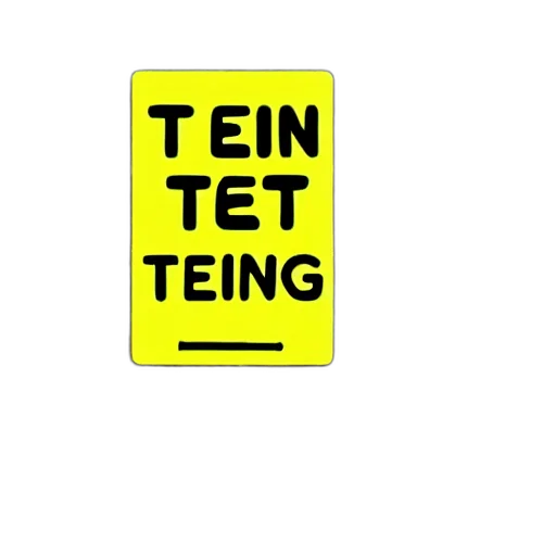 staff, sign, says, testing, 123 transparent PNG cut-out
